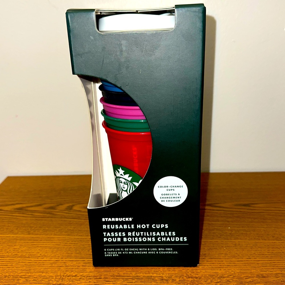 COPY - Starbucks 6 piece hot color changing cups NWT